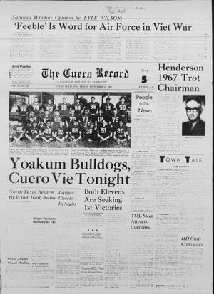 The Cuero Record (Cuero, Tex.), Vol. 72, No. 222, Ed. 1 Friday, September 16, 1966