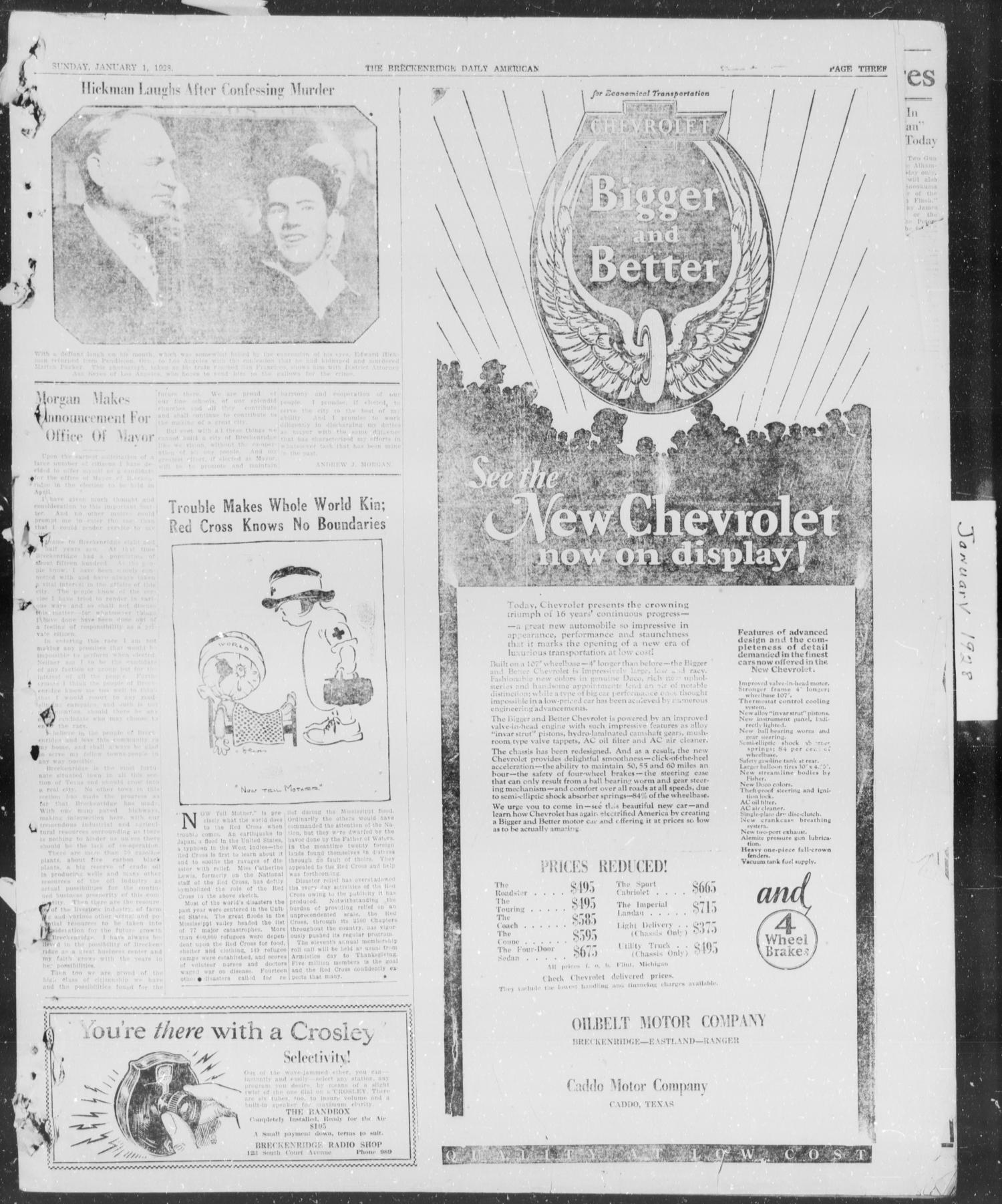 The Breckenridge Daily American (Breckenridge, Tex.), Vol. 8, No. 150, Ed. 1, Sunday, January 1, 1928
                                                
                                                    [Sequence #]: 3 of 12
                                                