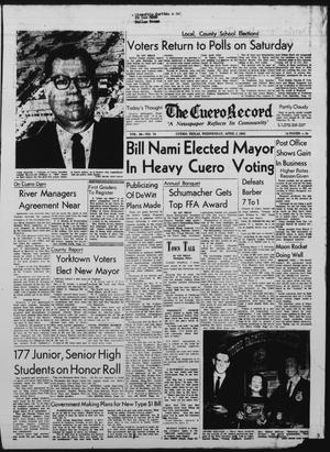 Primary view of object titled 'The Cuero Record (Cuero, Tex.), Vol. 69, No. 79, Ed. 1 Wednesday, April 3, 1963'.