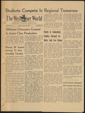 The Westerner World (Lubbock, Tex.), Vol. 18, No. 28, Ed. 1 Friday, April 18, 1952
