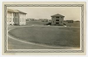 Primary view of object titled '[Photograph of Barracks at Randolph Field]'.