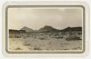 Primary view of object titled '[Photograph of the Mountain Scenery Around Johnson's Ranch]'.