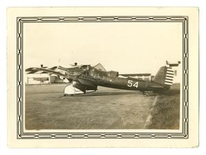 Primary view of object titled '[Photograph of an A-8 Airplane at Randolph Field]'.