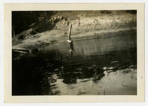 Primary view of object titled '[Photograph of Ruth Lorintha Pierce Nau in a Swimming Hole]'.