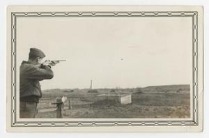 [Photograph of a Cadet Shooting Traps at Kelly Field]