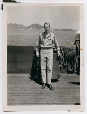 Primary view of object titled '[Photograph of an Officer of the U.S.S. Texas]'.