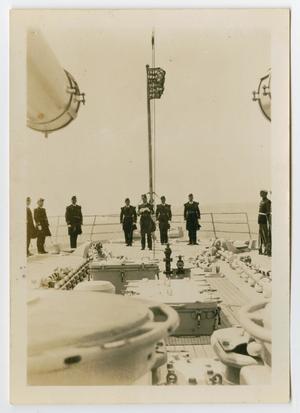 [Photograph of Naval Officers Aboard the U.S.S. Texas]