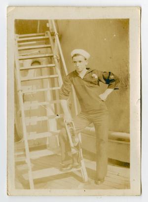 [Photograph of a Sailor with a Bugle]