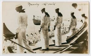 [Photograph of Sailors Looking out to Sea]