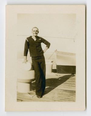 [Photograph of a Sailor on the U.S.S. Texas]