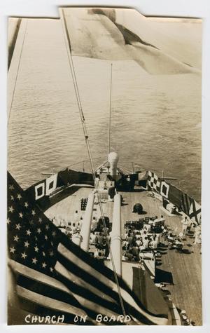 [Photograph of a Church Service Aboard the U.S.S. Texas]