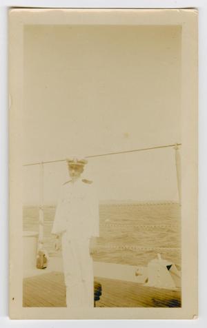 [Photograph of a U.S. Navy Officer on the U.S.S. Texas]