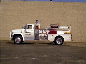 Primary view of object titled '[Hereford Fire Department's Booster #3 Truck]'.