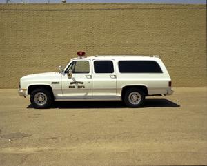 Primary view of object titled '[Hereford Fire Department's 1970 Suburban]'.