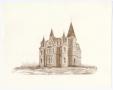 Thumbnail image of item number 1 in: '[Photograph of Sepia Illustration of Daniel Baker College Building]'.