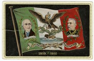 [Postcard of Centennial Mexican Flag]