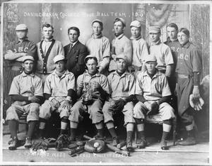 Primary view of object titled '[Photograph of Daniel Baker College Baseball Team, 1910]'.