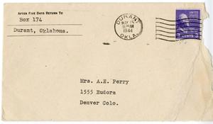 Primary view of object titled '[Letter from Gray Carter to Blanche Perry #2]'.