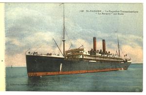 [Postcard of Transatlantic Ocean Liner La Navarre]