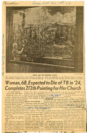 Primary view of object titled '[Denver Post Article on Blanche Perry]'.