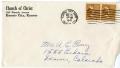 Text: [Envelope from Kansas City Church of Christ to Blanche Perry]