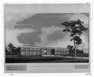 Primary view of object titled '[Photograph of Proposal Illustration for Howard Payne College Science Building]'.