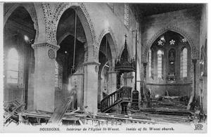 [Postcard of Interior Ruins of St. Waast Church]