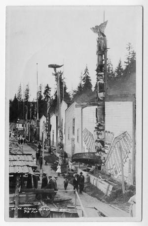 Primary view of object titled '[Postcard of Fifty Foot Totems]'.