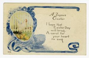 Primary view of object titled '[Postcard of Easter Greetings]'.