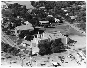 [Photograph of Douglas MacArthur Academy of Freedom from the Air]