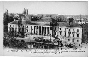 [Postcard of Hotel Terrace in Tours, France]