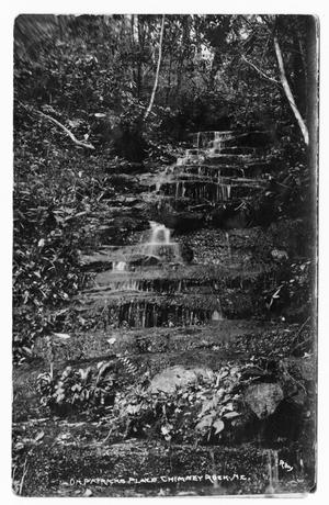 Primary view of object titled '[Postcard of Falls at Patrick's Place, Chimney Rock]'.