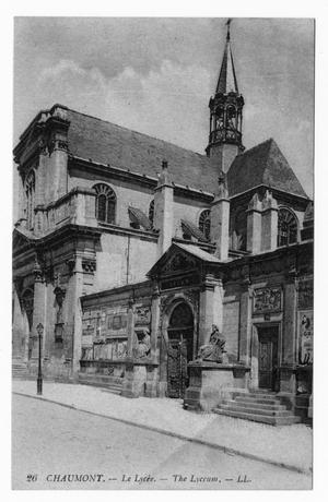 [Postcard of School Building in Chaumont, France]