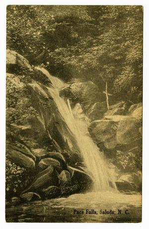 Primary view of object titled '[Postcard of Pace Falls in Saluda, North Carolina]'.