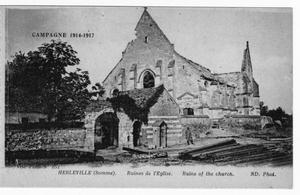 [Postcard of Herleville Church Ruins]