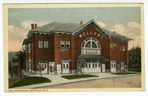 Primary view of object titled '[Postcard of Auditorium in Asheville, North Carolina]'.