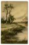 Thumbnail image of item number 1 in: '[Postcard of Boat at Edge of Pond]'.