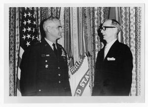 [Photograph of Dr. Guy D. Newman with William C. Westmoreland]