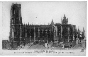 [Postcard of Southern Porch of Reims Cathedral]
