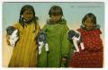 Thumbnail image of item number 1 in: '[Postcard of Alaska Native Girls with Puppies]'.