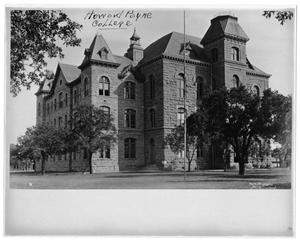 Primary view of object titled '[Photograph of Howard Payne College Building]'.