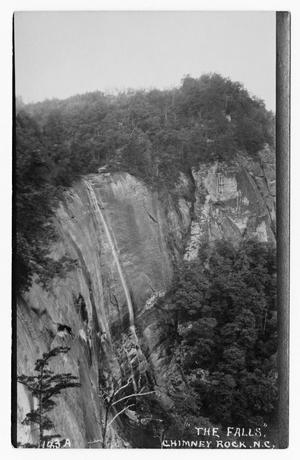 Primary view of object titled '[Postcard of The Falls at Chimney Rock]'.