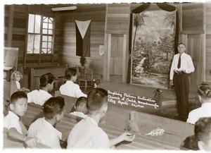 Primary view of object titled '[Baptistry Painting Dedication, Zamboanga City, Philippines]'.