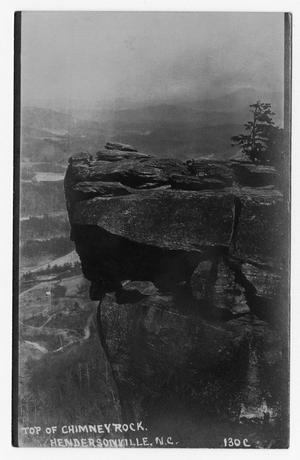 Primary view of object titled '[Postcard of Top of Chimney Rock]'.