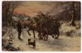 Postcard: [Postcard of Horse-Cart with Flowers in Snow]