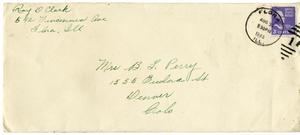 Primary view of object titled '[Letter from Emaroy M. Clark to Blanche Perry]'.