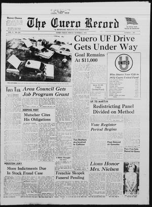 Primary view of object titled 'The Cuero Record (Cuero, Tex.), Vol. 77, No. 233, Ed. 1 Friday, October 1, 1971'.