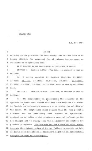 84th Texas Legislature, Regular Session, House Bill 1464, Chapter 352