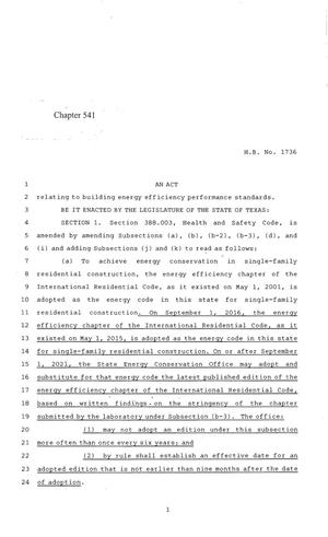 84th Texas Legislature, Regular Session, House Bill 1736, Chapter 541