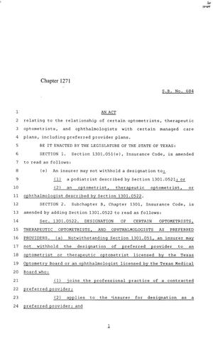 84th Texas Legislature, Regular Session, Senate Bill 684, Chapter 1271